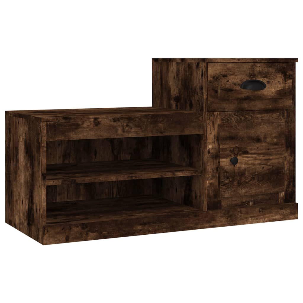 8720845793111_a_en_hd_1 vidaXL Shoe Cabinet Smoked Oak 100x42x60 cm Engineered Wood - Image 2