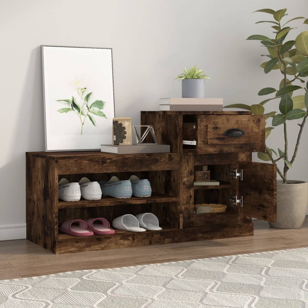 8720845793111_g_en_hd_1 vidaXL Shoe Cabinet Smoked Oak 100x42x60 cm Engineered Wood - Image 4