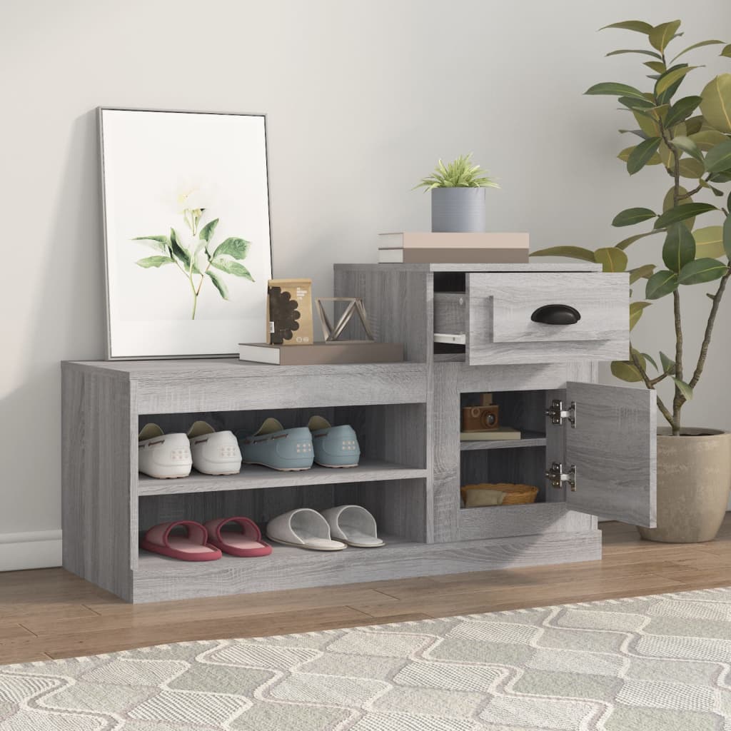 8720845793128_g_en_hd_1 vidaXL Shoe Cabinet Grey Sonoma 100x42x60 cm Engineered Wood - Image 4
