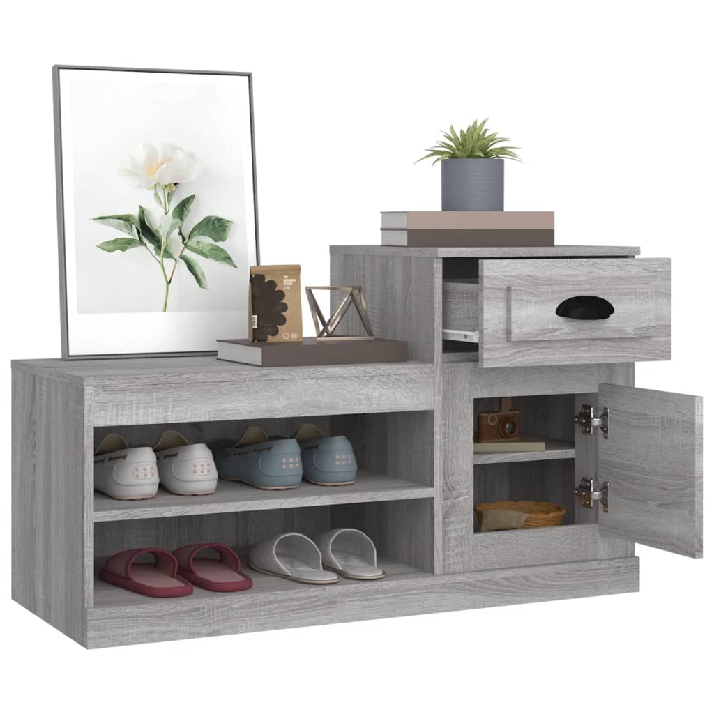 8720845793128_g_en_hd_3 vidaXL Shoe Cabinet Grey Sonoma 100x42x60 cm Engineered Wood - Image 6