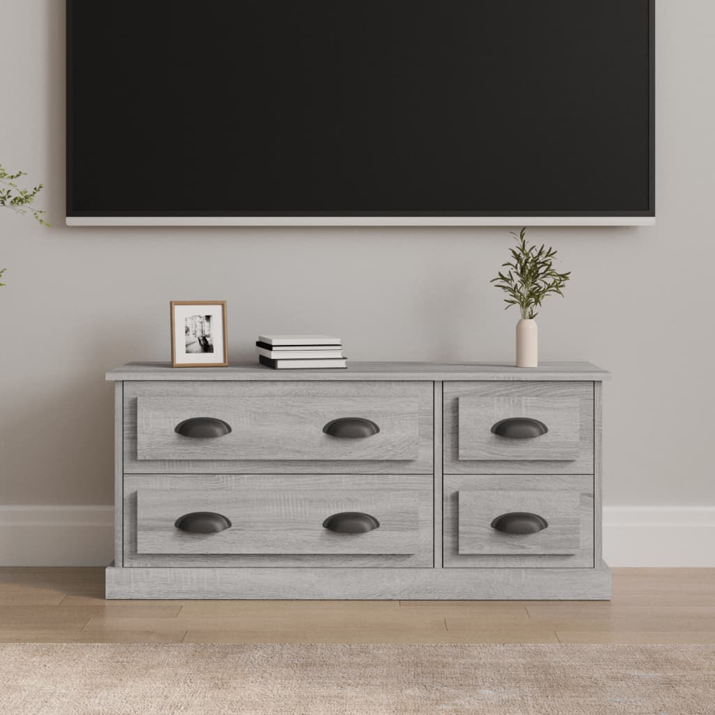8720845793449_m_en_hd_1 vidaXL TV Cabinet Grey Sonoma 100x35.5x45 cm Engineered Wood - Image 1