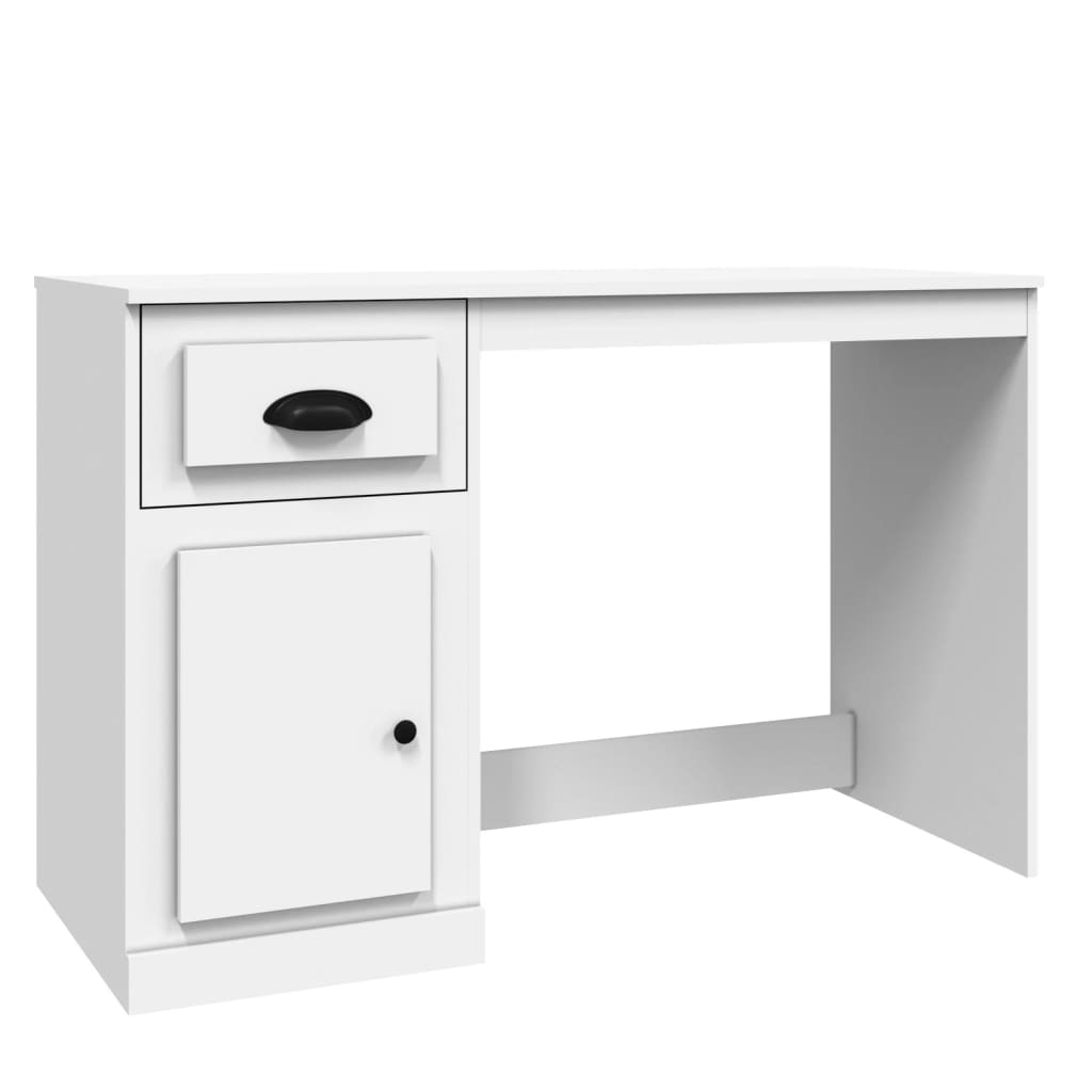 8720845793623_a_en_hd_1 vidaXL Desk with Drawer White 115x50x75 cm Engineered Wood - Image 2