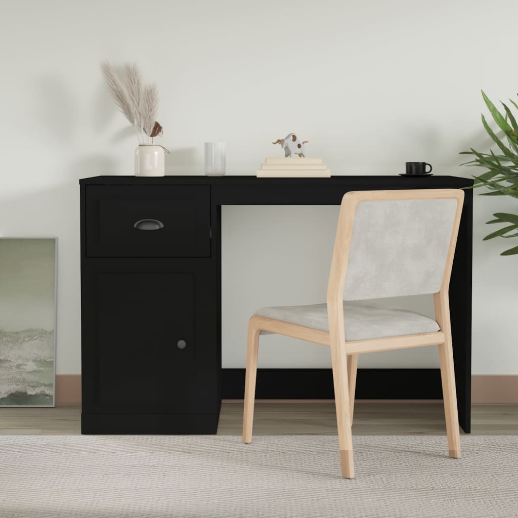 8720845793630_g_en_hd_1 vidaXL Desk with Drawer Black 115x50x75 cm Engineered Wood - Image 4