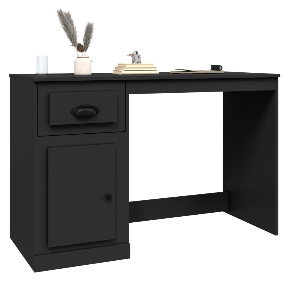 8720845793630_g_en_hd_2 vidaXL Desk with Drawer Black 115x50x75 cm Engineered Wood - Image 5