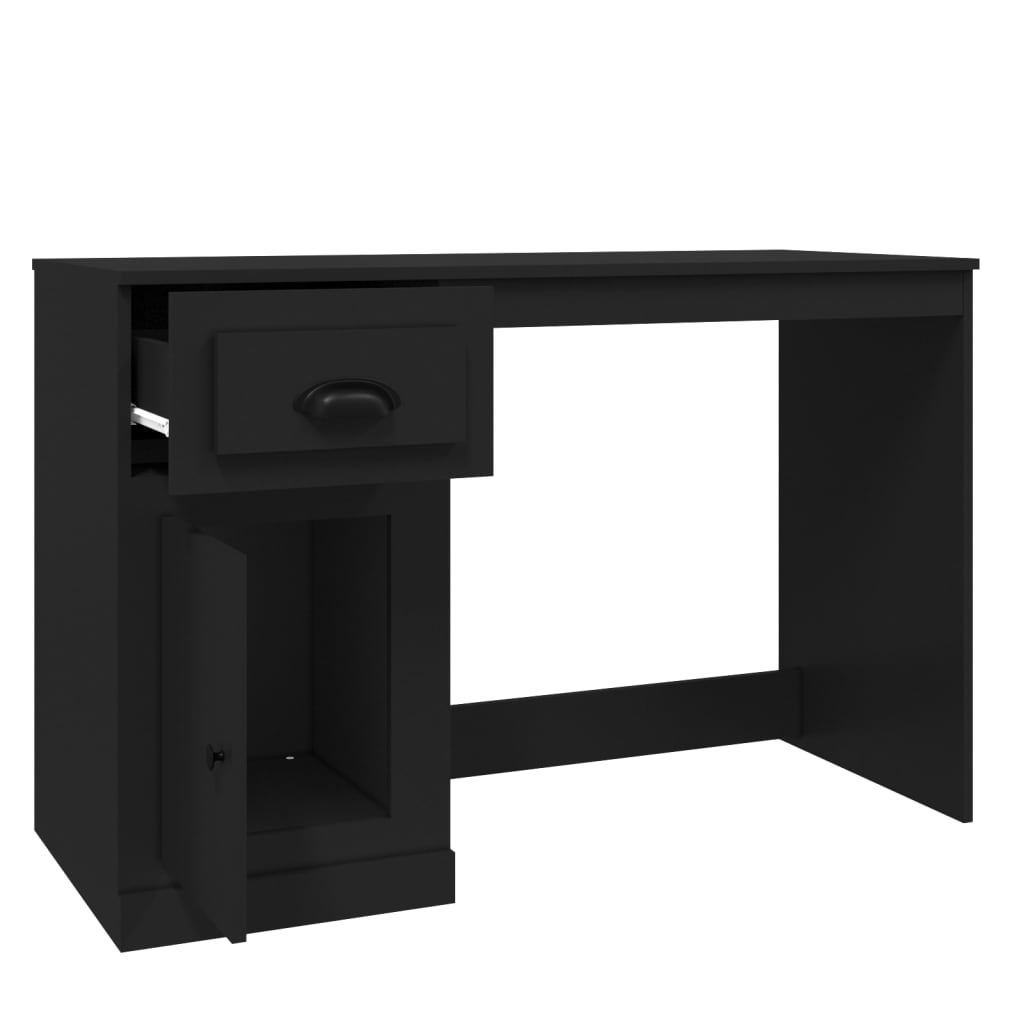 8720845793630_g_en_hd_6 vidaXL Desk with Drawer Black 115x50x75 cm Engineered Wood - Image 9