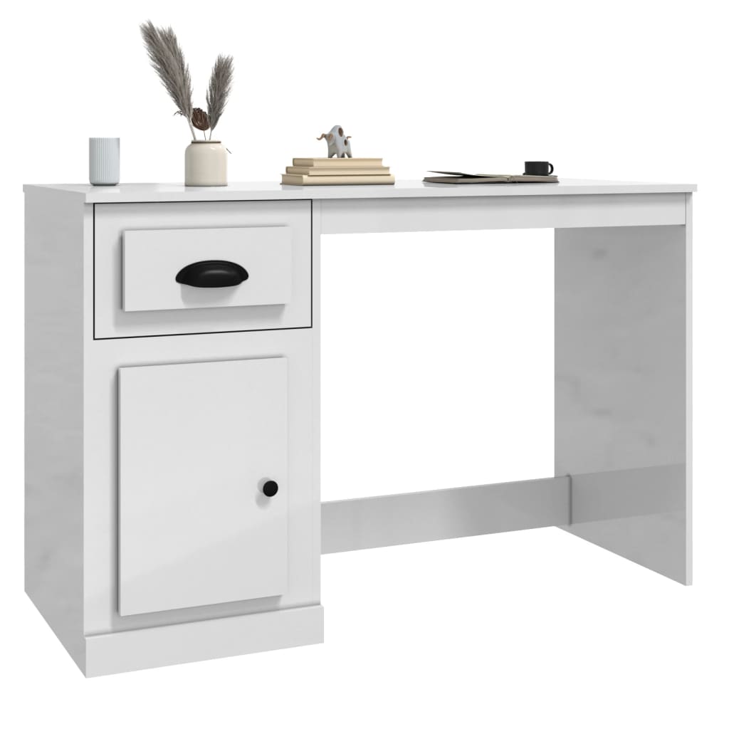8720845793647_g_en_hd_2 vidaXL Desk with Drawer High Gloss White 115x50x75 cm Engineered Wood - Image 5
