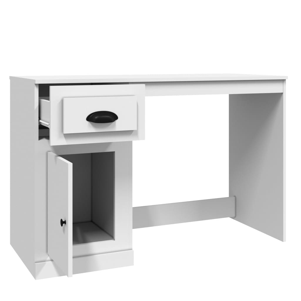8720845793647_g_en_hd_6 vidaXL Desk with Drawer High Gloss White 115x50x75 cm Engineered Wood - Image 9