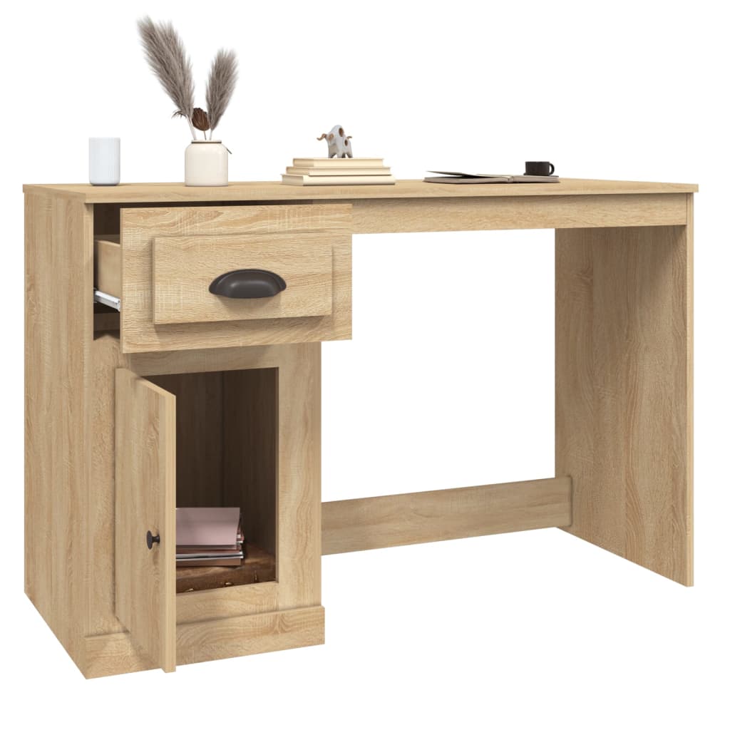 8720845793654_g_en_hd_3 vidaXL Desk with Drawer Sonoma Oak 115x50x75 cm Engineered Wood - Image 6