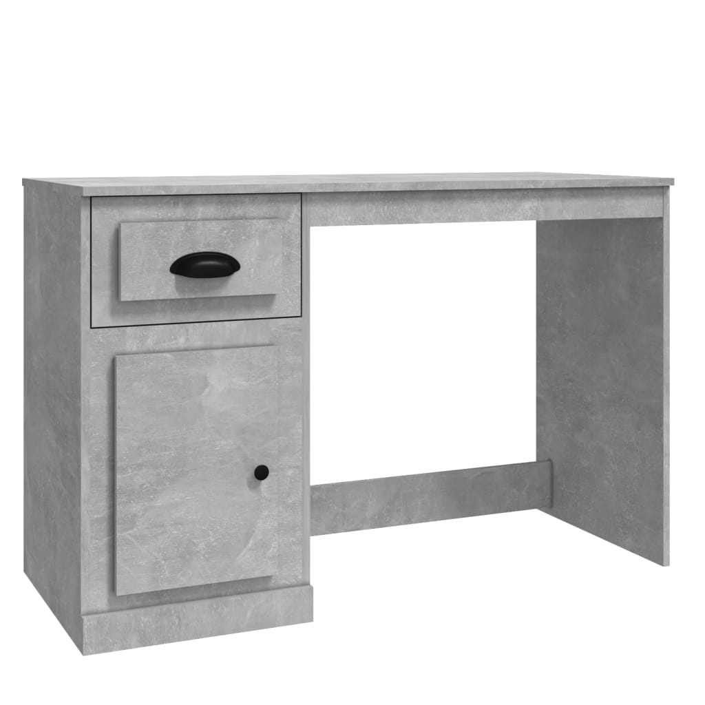 8720845793661_a_en_hd_1 vidaXL Desk with Drawer Concrete Grey 115x50x75 cm Engineered Wood - Image 2