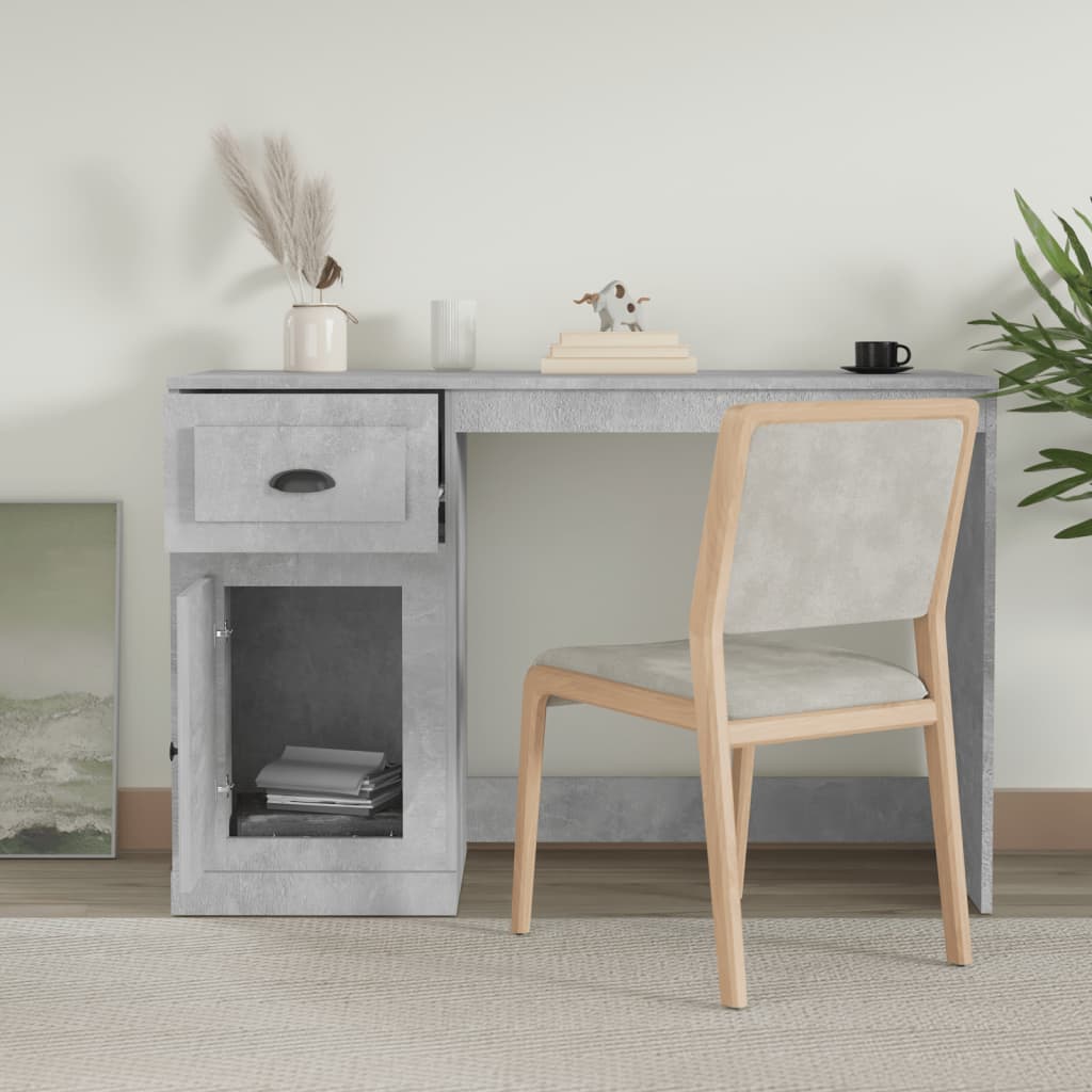 8720845793661_g_en_hd_1 vidaXL Desk with Drawer Concrete Grey 115x50x75 cm Engineered Wood - Image 4