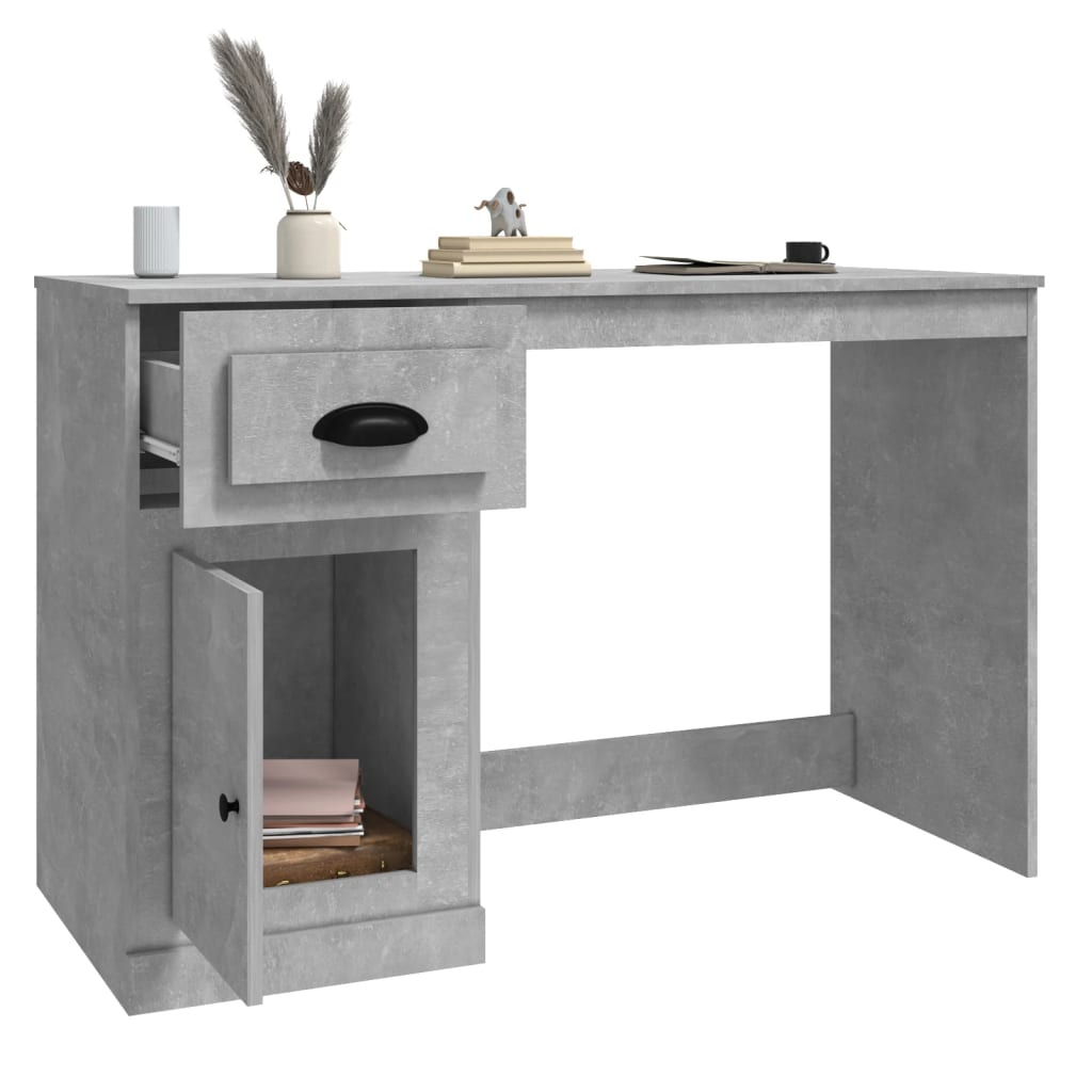 8720845793661_g_en_hd_3 vidaXL Desk with Drawer Concrete Grey 115x50x75 cm Engineered Wood - Image 6