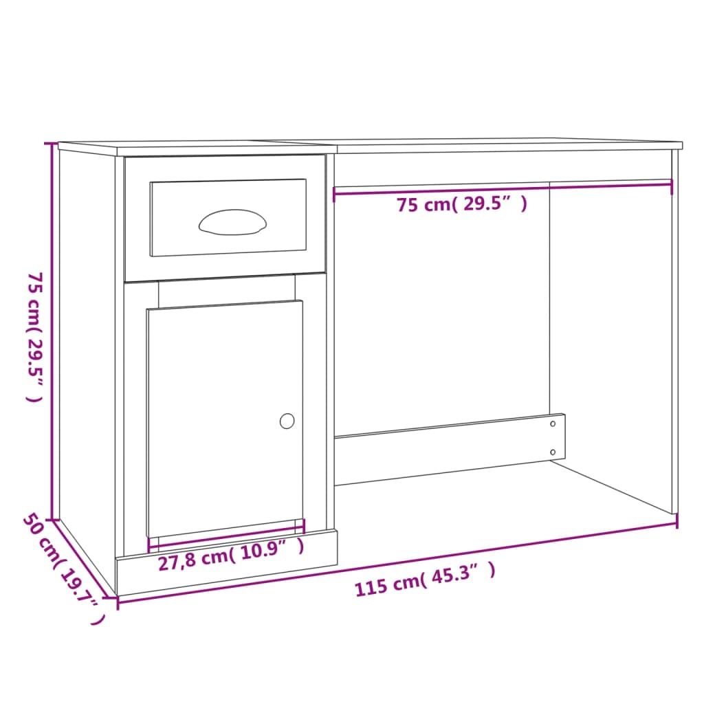 8720845793661_g_en_hd_8 vidaXL Desk with Drawer Concrete Grey 115x50x75 cm Engineered Wood - Image 11