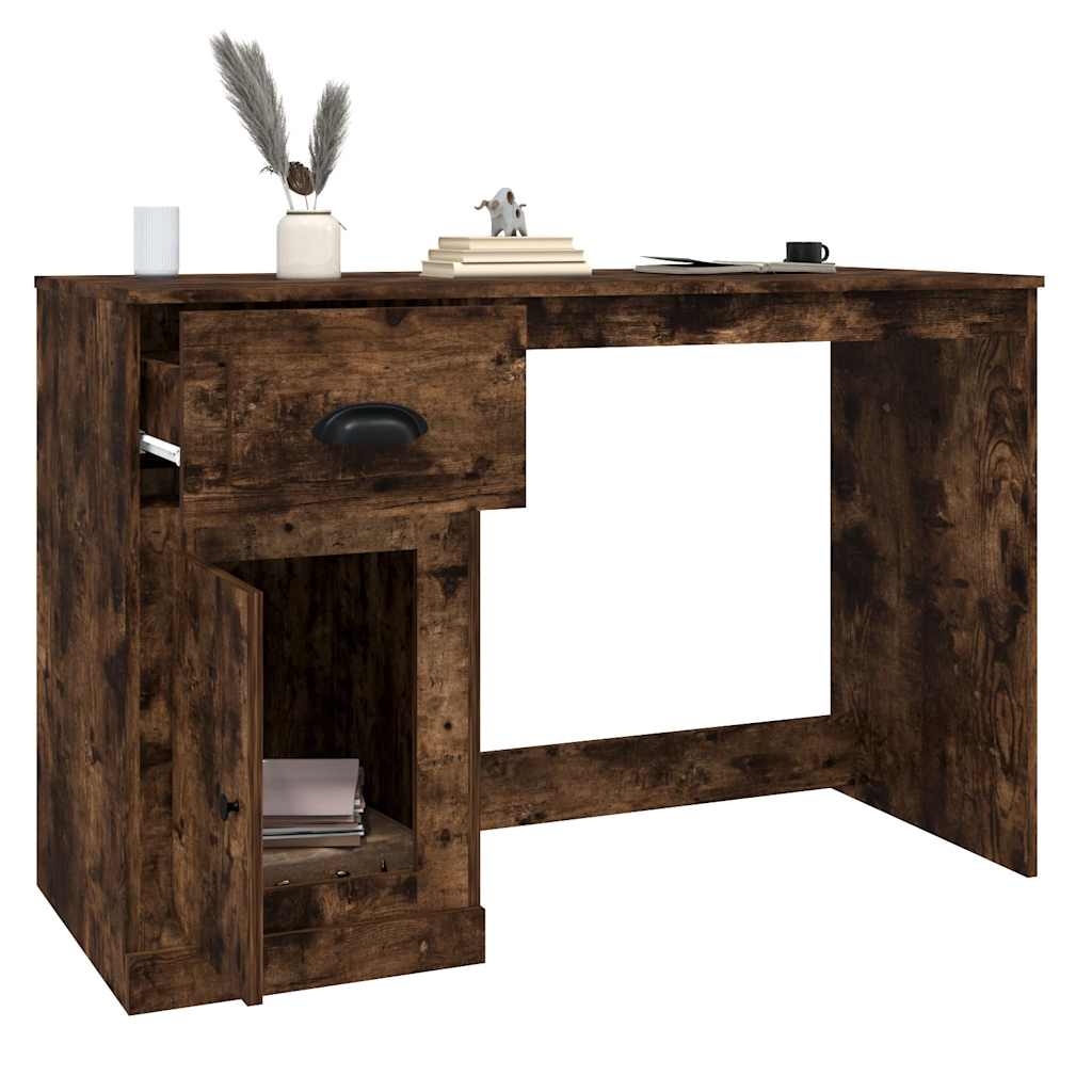 8720845793678_g_en_hd_3 vidaXL Desk with Drawer Smoked Oak 115x50x75 cm Engineered Wood - Image 6