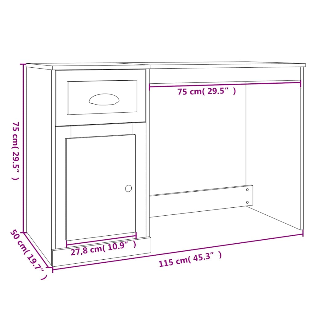 8720845793678_g_en_hd_8 vidaXL Desk with Drawer Smoked Oak 115x50x75 cm Engineered Wood - Image 11