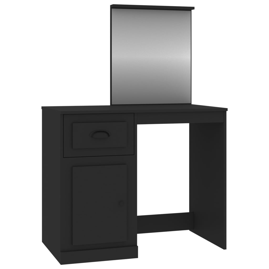 8720845794033_a_en_hd_1 vidaXL Dressing Table with Mirror Black 90x50x132.5 cm Engineered Wood - Image 2