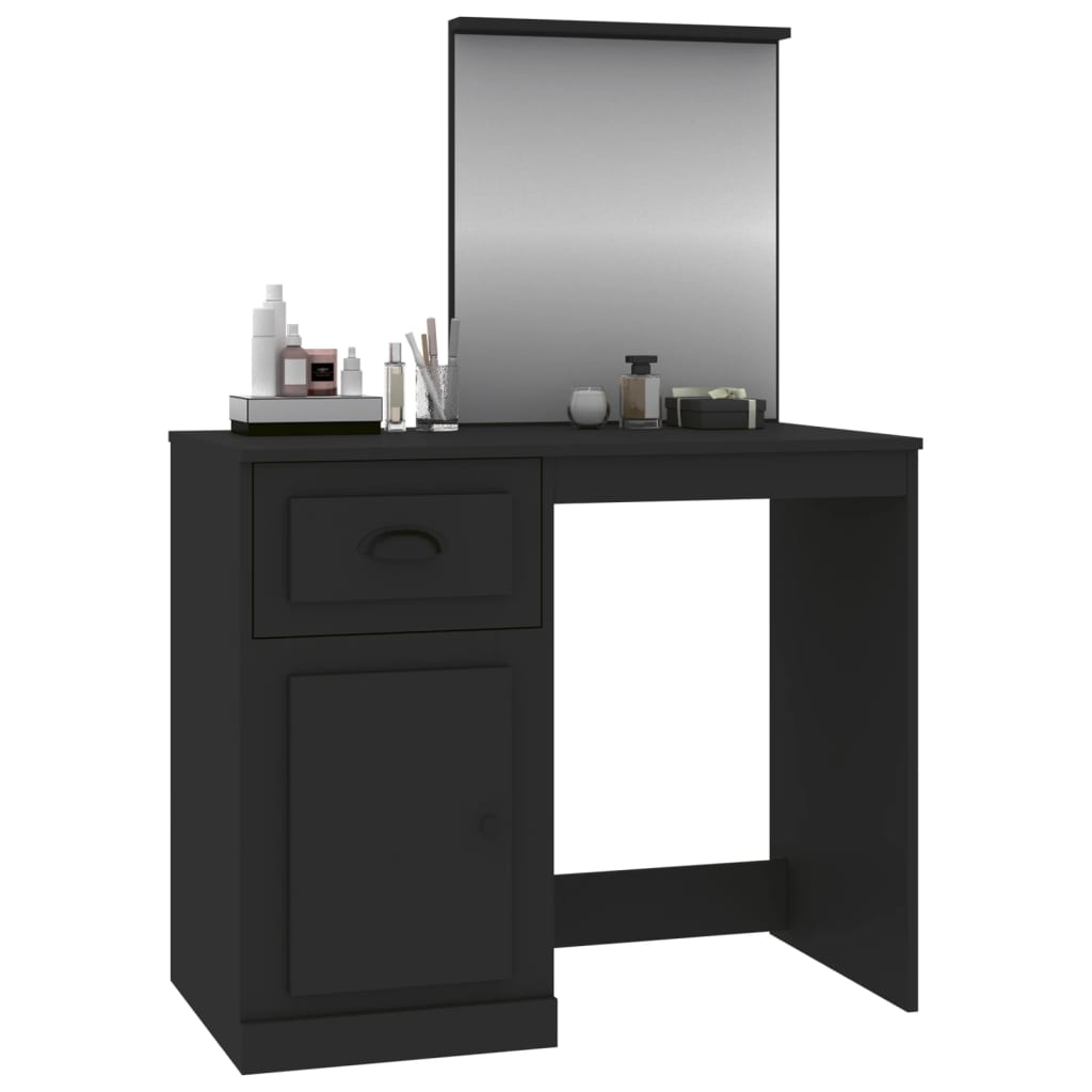 8720845794033_g_en_hd_2 vidaXL Dressing Table with Mirror Black 90x50x132.5 cm Engineered Wood - Image 5