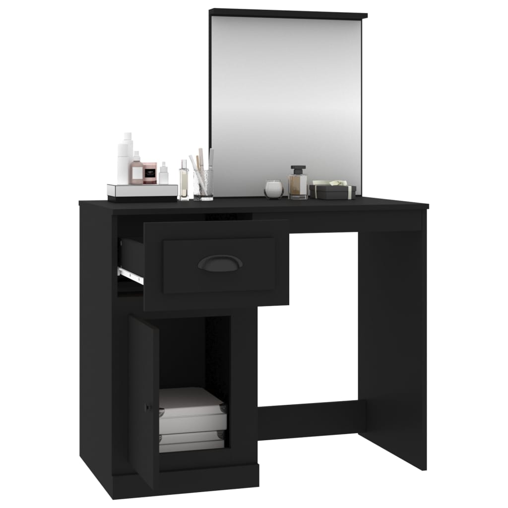8720845794033_g_en_hd_3 vidaXL Dressing Table with Mirror Black 90x50x132.5 cm Engineered Wood - Image 6