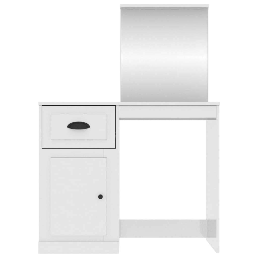 8720845794040_g_en_hd_4 vidaXL Dressing Table with Mirror High Gloss White 90x50x132.5 cm Engineered Wood - Image 7