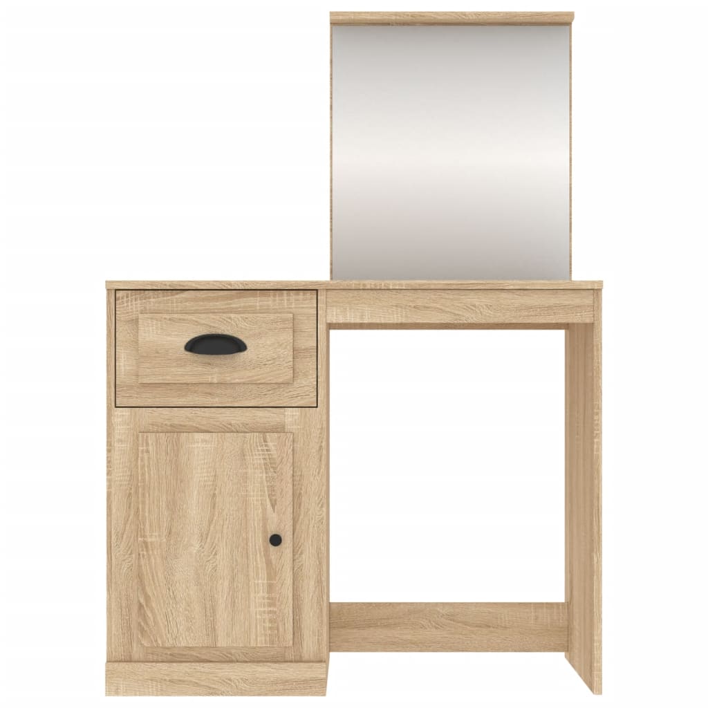 8720845794057_g_en_hd_4 vidaXL Dressing Table with Mirror Sonoma Oak 90x50x132.5 cm Engineered Wood - Image 7