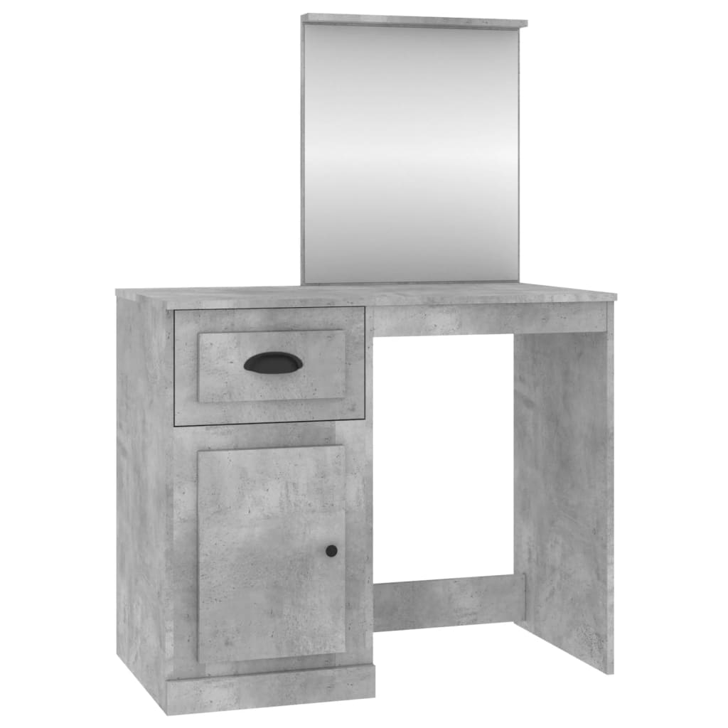 8720845794064_a_en_hd_1 vidaXL Dressing Table with Mirror Concrete Grey 90x50x132.5 cm Engineered Wood - Image 2