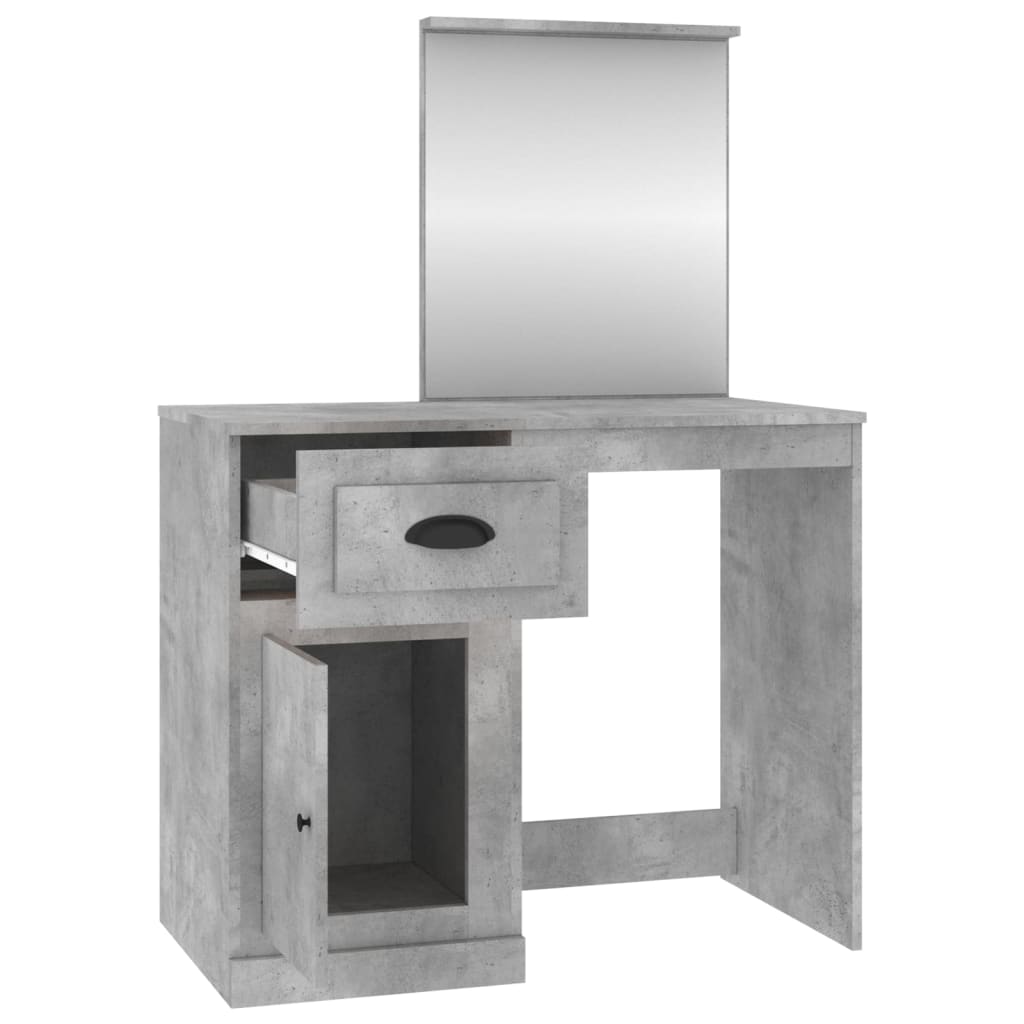 8720845794064_g_en_hd_5 vidaXL Dressing Table with Mirror Concrete Grey 90x50x132.5 cm Engineered Wood - Image 8