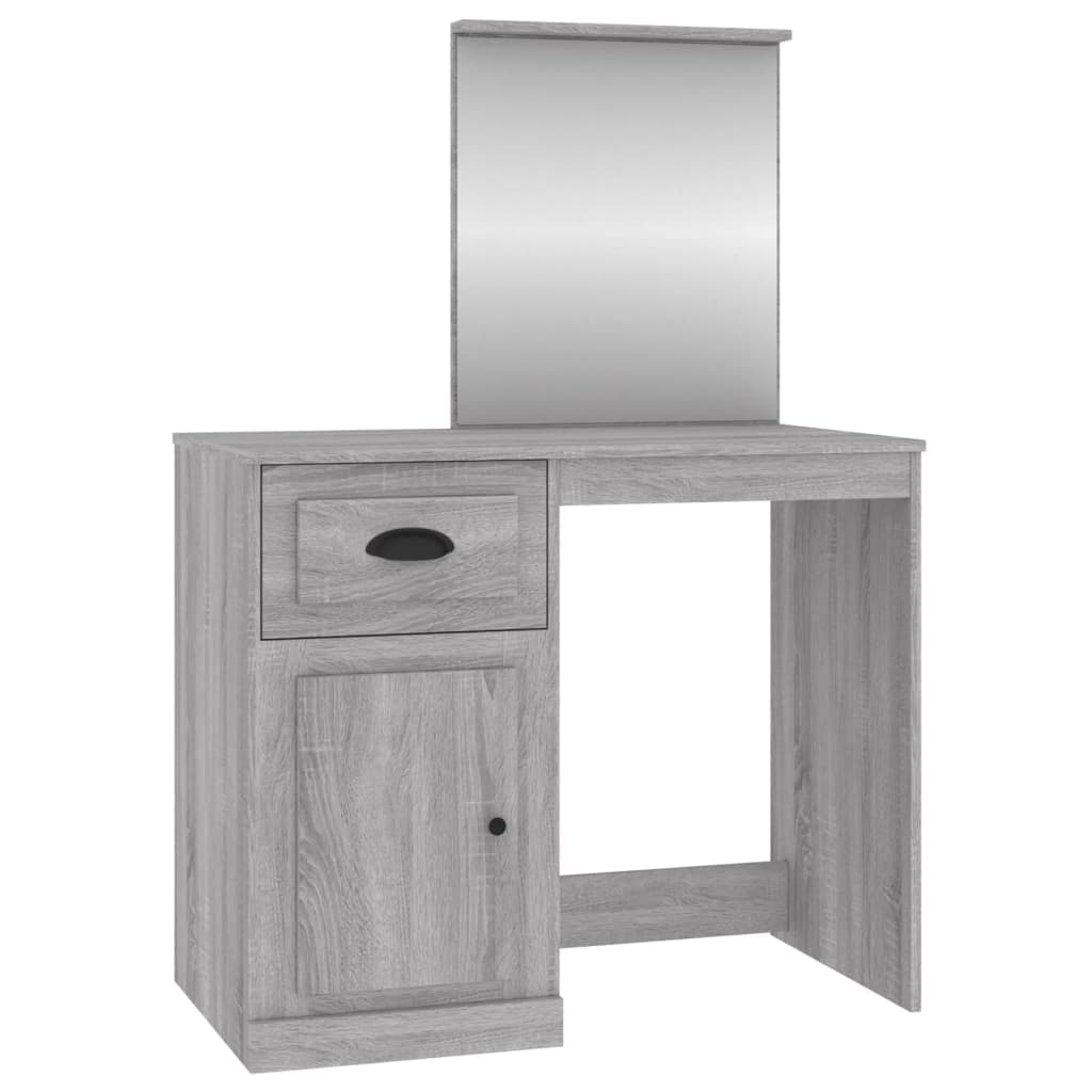 8720845794088_a_en_hd_1 vidaXL Dressing Table with Mirror Grey Sonoma 90x50x132.5 cm Engineered Wood - Image 2