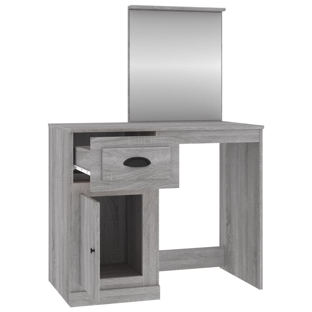 8720845794088_g_en_hd_5 vidaXL Dressing Table with Mirror Grey Sonoma 90x50x132.5 cm Engineered Wood - Image 8