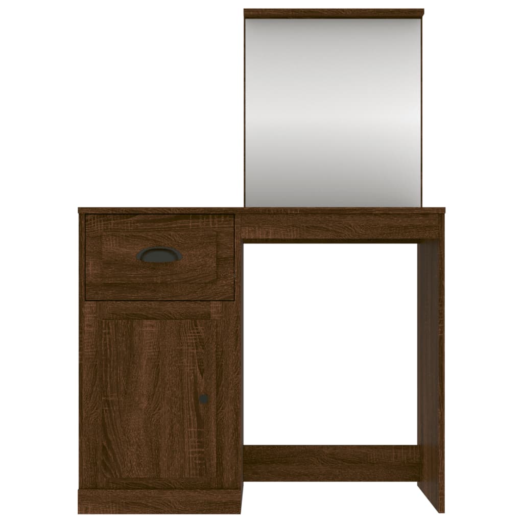 8720845794095_g_en_hd_4 vidaXL Dressing Table with Mirror Brown Oak 90x50x132.5 cm Engineered Wood - Image 7