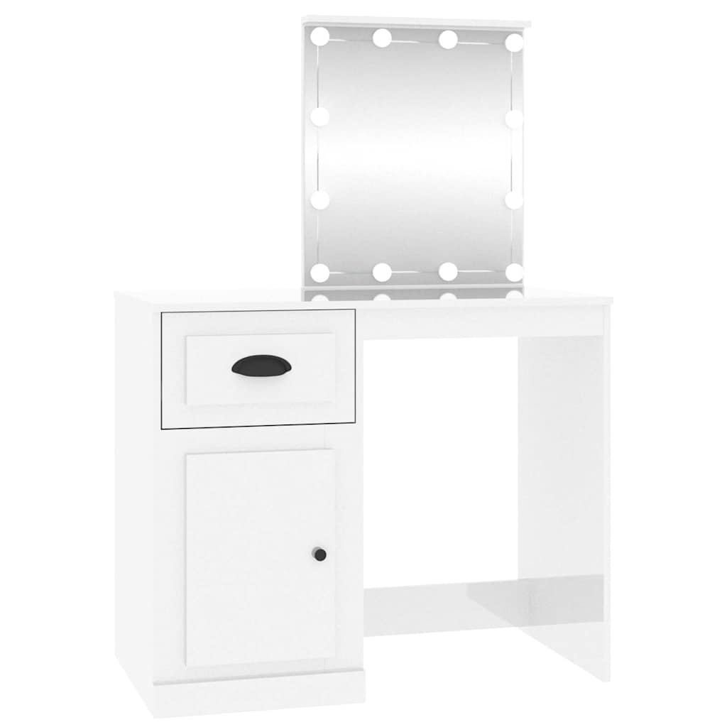 8720845794125_a_en_hd_1 vidaXL Dressing Table with LED High Gloss White 90x50x132.5 cm Engineered Wood - Image 2