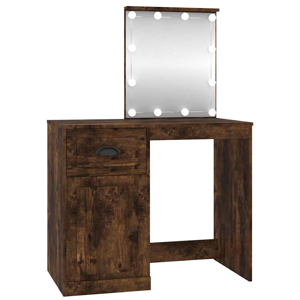 8720845794156_a_en_hd_1 vidaXL Dressing Table with LED Smoked Oak 90x50x132.5 cm Engineered Wood - Image 2