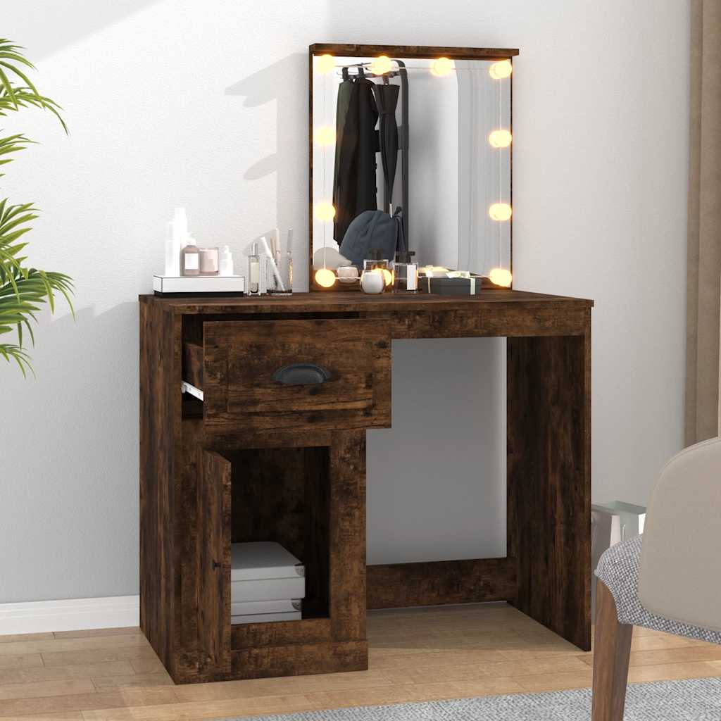 8720845794156_g_en_hd_1 vidaXL Dressing Table with LED Smoked Oak 90x50x132.5 cm Engineered Wood - Image 4