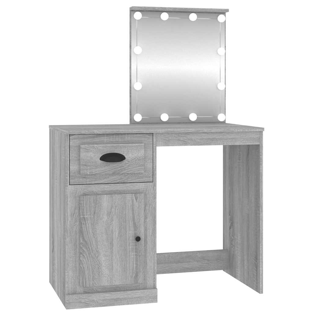 8720845794163_a_en_hd_1 vidaXL Dressing Table with LED Grey Sonoma 90x50x132.5 cm Engineered Wood - Image 2