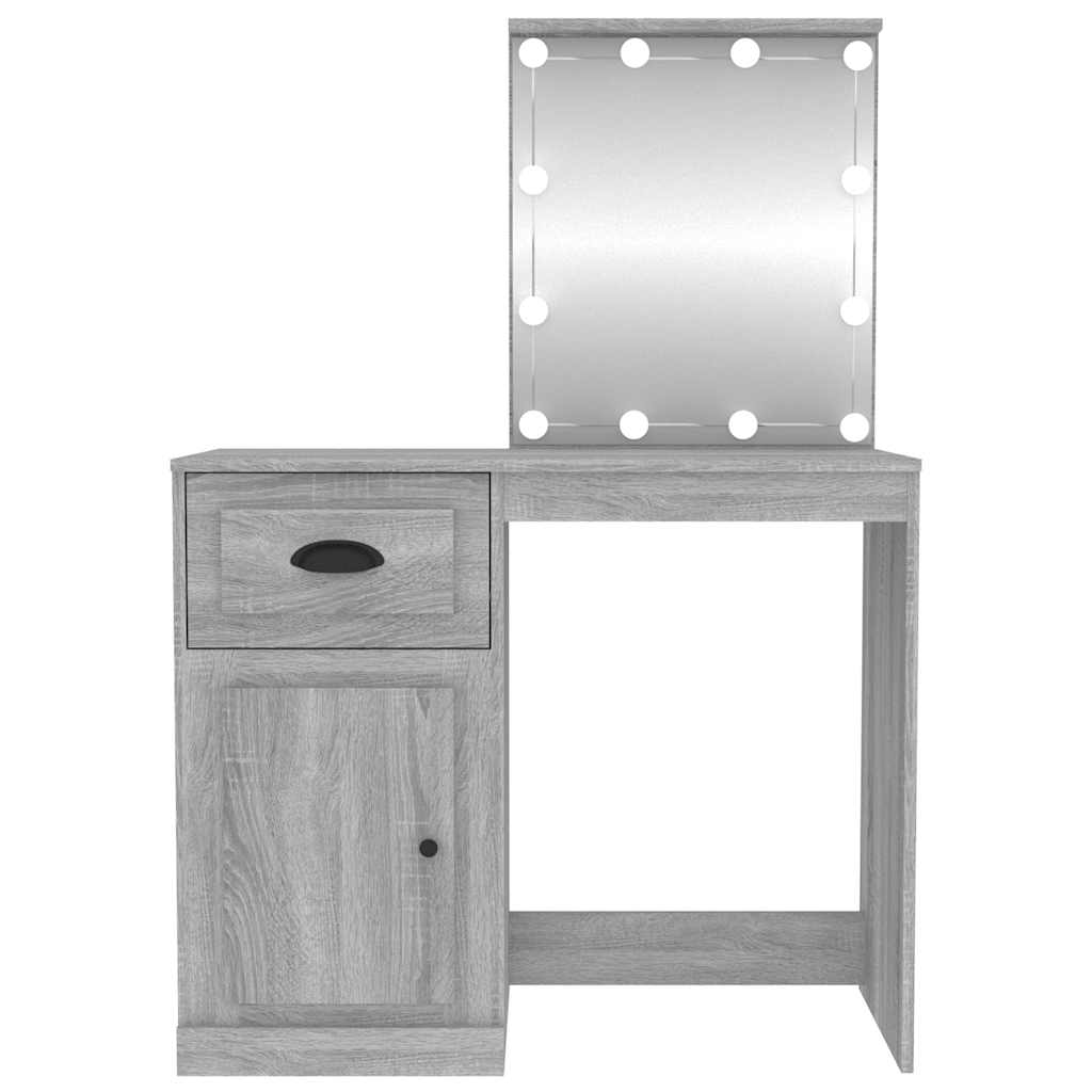 8720845794163_g_en_hd_4 vidaXL Dressing Table with LED Grey Sonoma 90x50x132.5 cm Engineered Wood - Image 7
