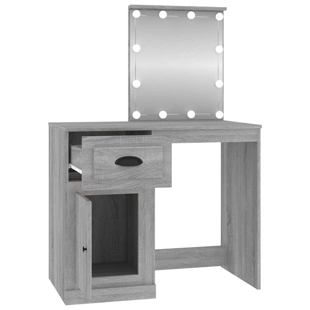 8720845794163_g_en_hd_5 vidaXL Dressing Table with LED Grey Sonoma 90x50x132.5 cm Engineered Wood - Image 8