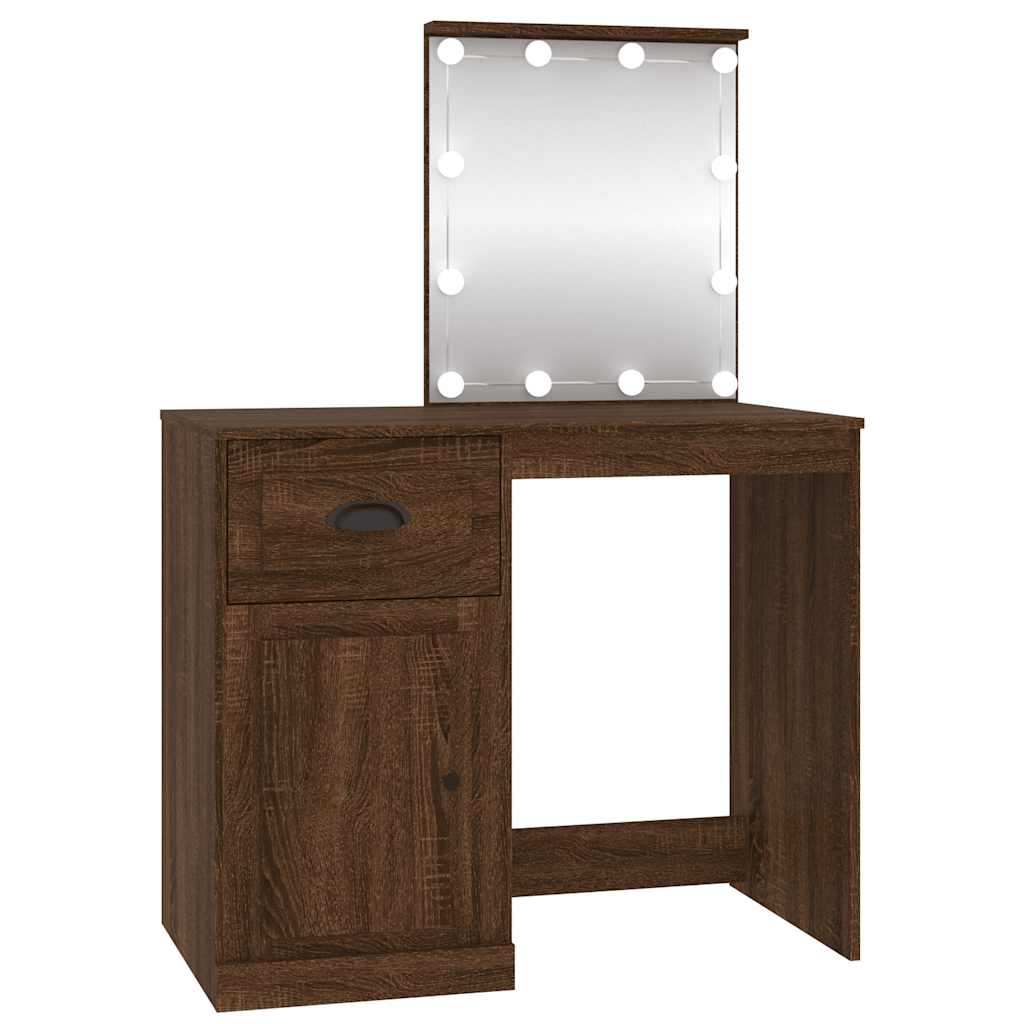 8720845794170_a_en_hd_1 vidaXL Dressing Table with LED Brown Oak 90x50x132.5 cm Engineered Wood - Image 2