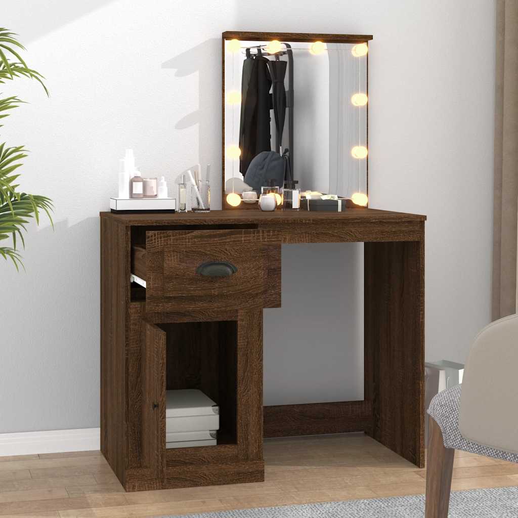 8720845794170_g_en_hd_1 vidaXL Dressing Table with LED Brown Oak 90x50x132.5 cm Engineered Wood - Image 4