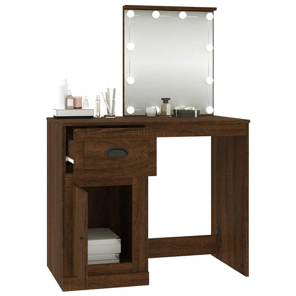 8720845794170_g_en_hd_3 vidaXL Dressing Table with LED Brown Oak 90x50x132.5 cm Engineered Wood - Image 6