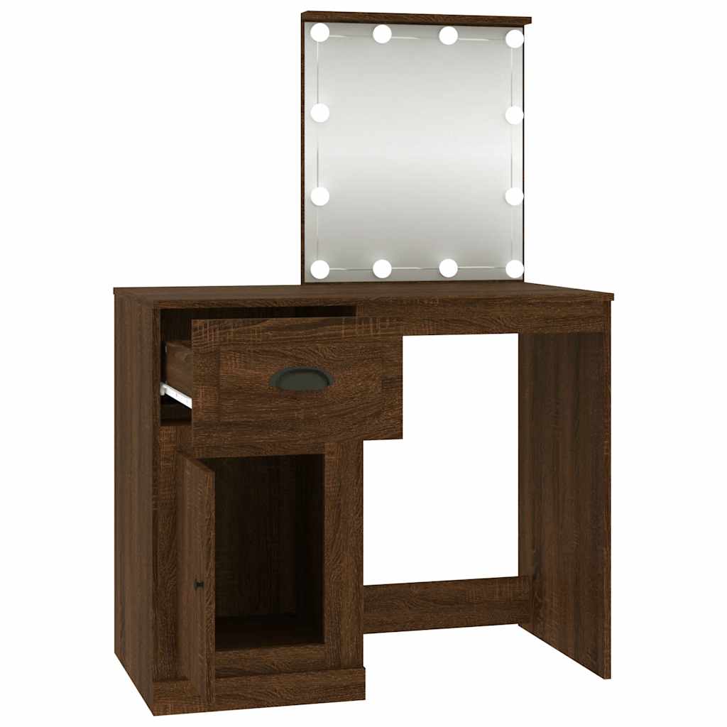 8720845794170_g_en_hd_5 vidaXL Dressing Table with LED Brown Oak 90x50x132.5 cm Engineered Wood - Image 8