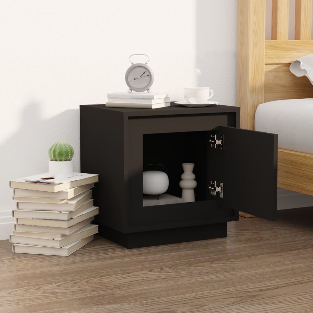 8720845794200_g_en_hd_1 vidaXL Bedside Cabinet Black 44x35x45 cm Engineered Wood - Image 3