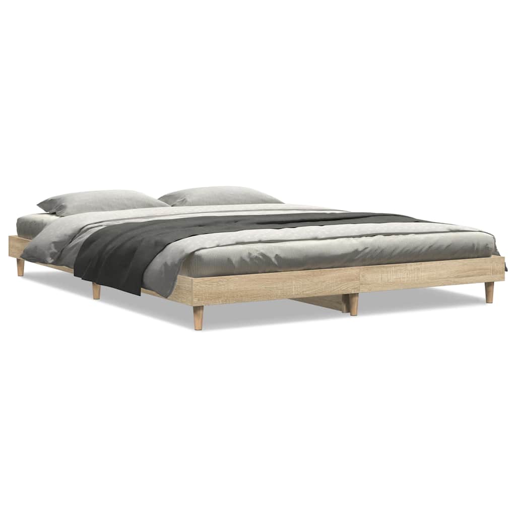 8720845795658_g_en_hd_2 vidaXL Bed Frame without Mattress Sonoma Oak 135x190 cm Engineered Wood - Image 4