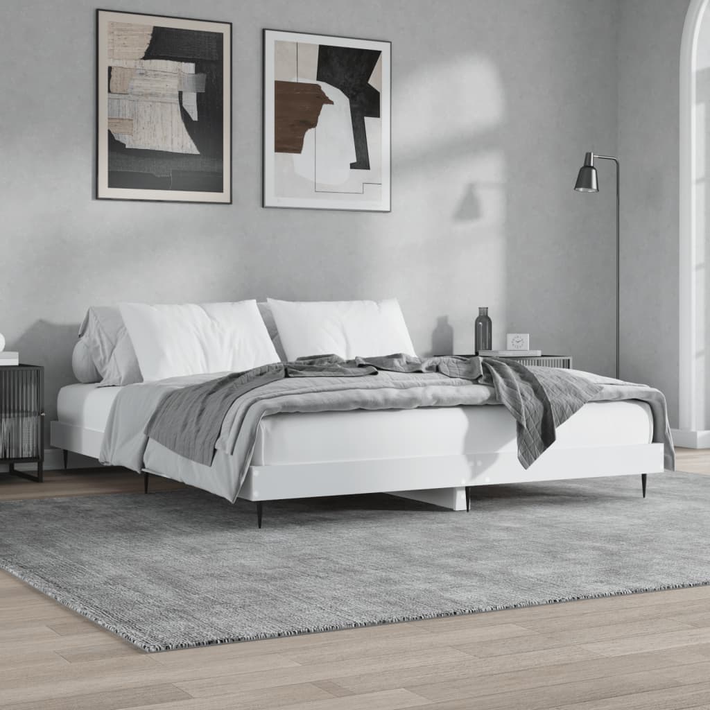 8720845797225_g_en_hd_2 vidaXL Bed Frame without Mattress White 150x200 cm Engineered Wood - Image 4