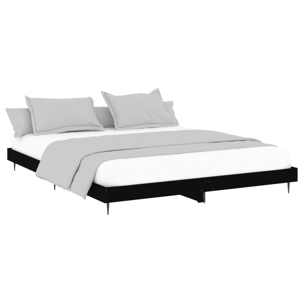 8720845797232_g_en_hd_1 vidaXL Bed Frame without Mattress Black 150x200 cm Engineered Wood - Image 3