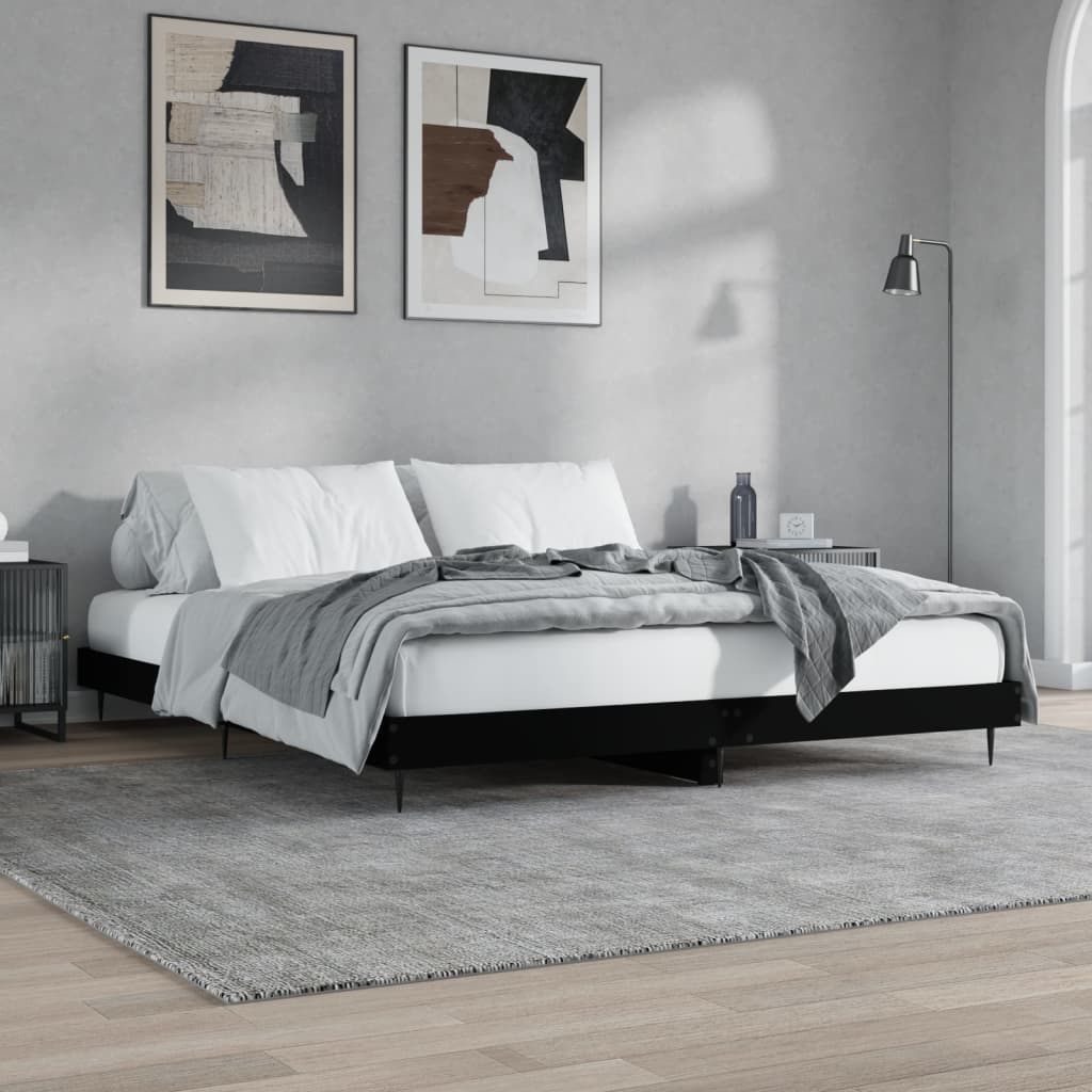 8720845797232_g_en_hd_2 vidaXL Bed Frame without Mattress Black 150x200 cm Engineered Wood - Image 4