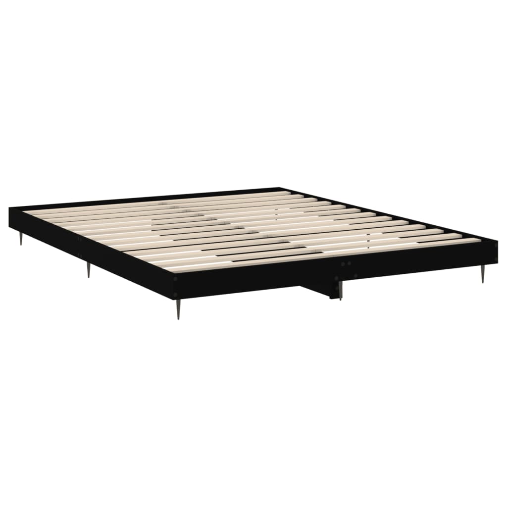8720845797232_g_en_hd_3 vidaXL Bed Frame without Mattress Black 150x200 cm Engineered Wood - Image 5