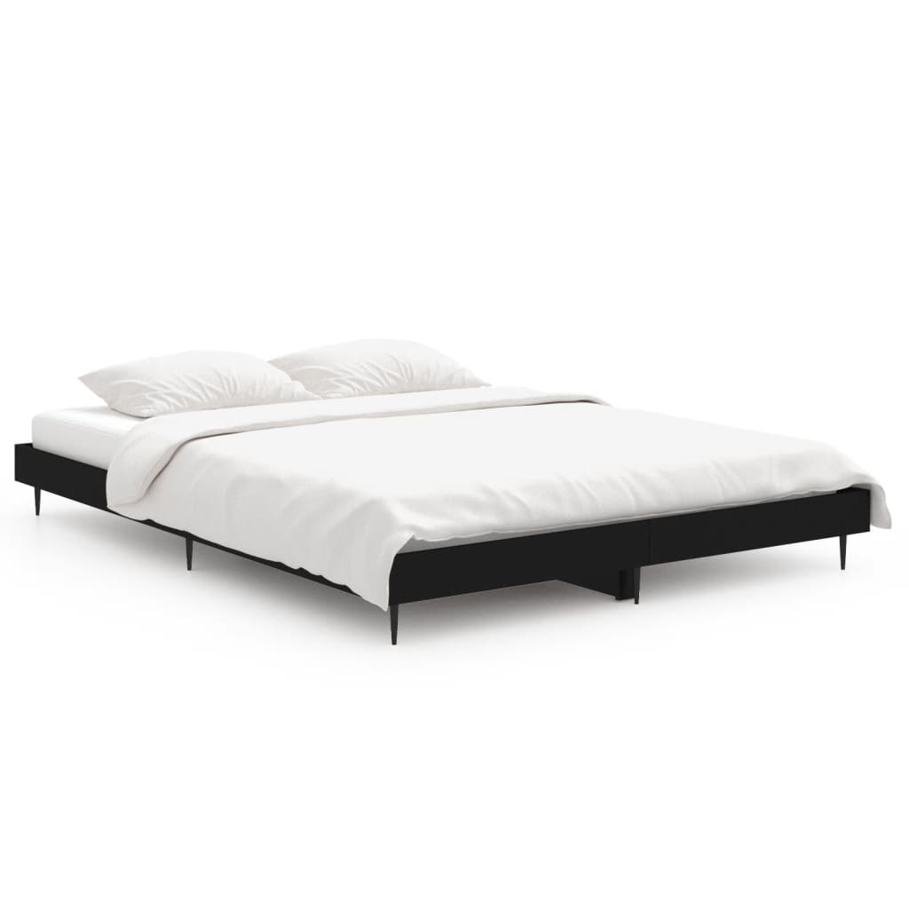 8720845797713_a_en_hd_1 vidaXL Bed Frame without Mattress Black 135x190 cm Engineered Wood - Image 2