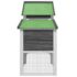 vidaXL Chicken Coop Grey 186.5x58.5x113 cm Solid Wood Pine - Image 6