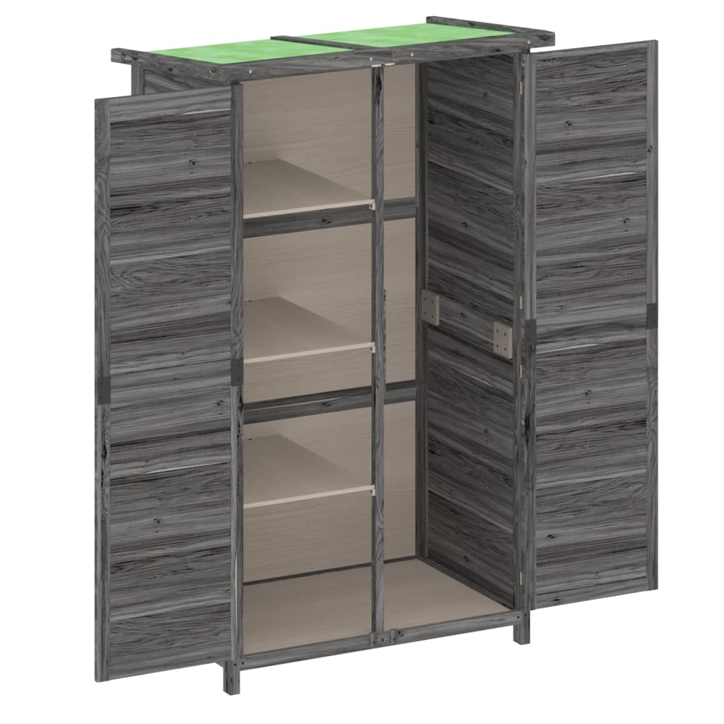 8720845798154_g_en_hd_3 vidaXL Garden Tool Shed Grey 83x57x140 cm Solid Wood Pine - Image 5