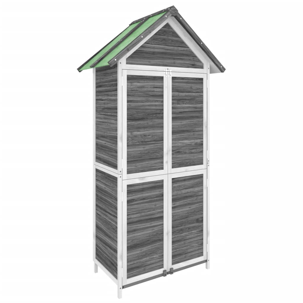 8720845798185_a_en_hd_1 vidaXL Garden Tool Shed Grey 89x52.5x175 cm Solid Wood Pine - Image 2