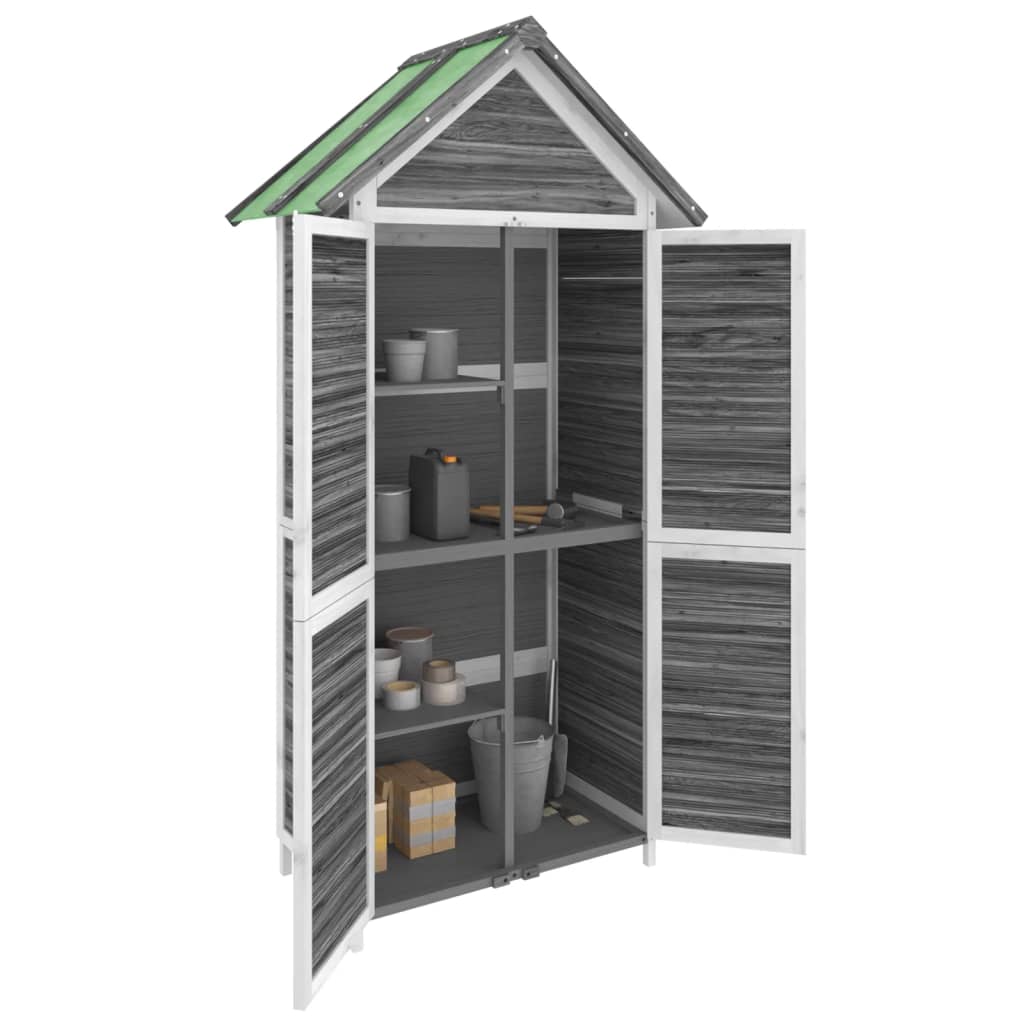 8720845798185_g_en_hd_1 vidaXL Garden Tool Shed Grey 89x52.5x175 cm Solid Wood Pine - Image 3