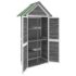 vidaXL Garden Tool Shed Grey 89x52.5x175 cm Solid Wood Pine - Image 5
